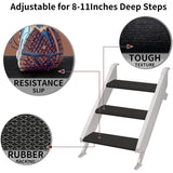 RV Steps Cover, Wrap Around Camper Stair Rug,Trailer Step Carpet,18 Inch Wide ,Charcoal