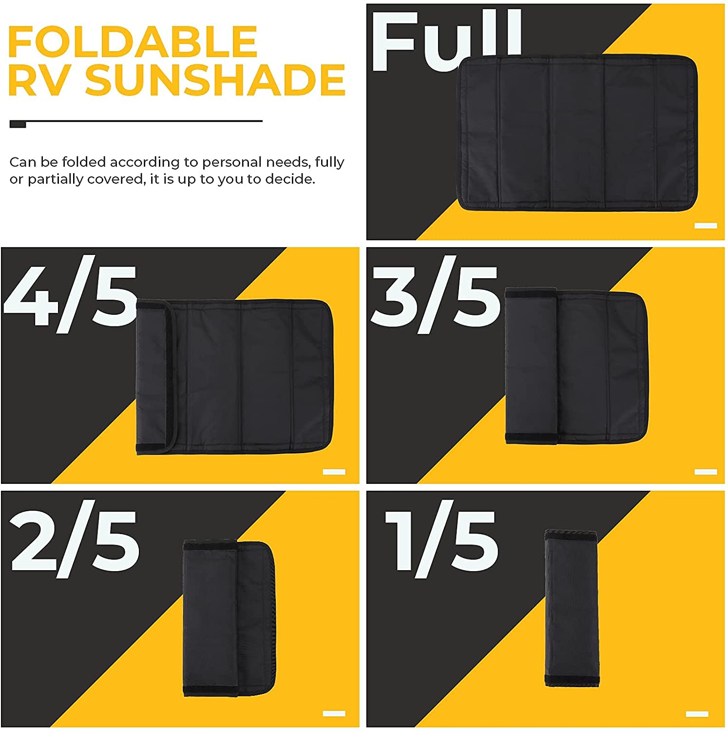 Foldable RV Sun Shade Windshield Blackout Shower Curtains Coverage RV – RV  murt