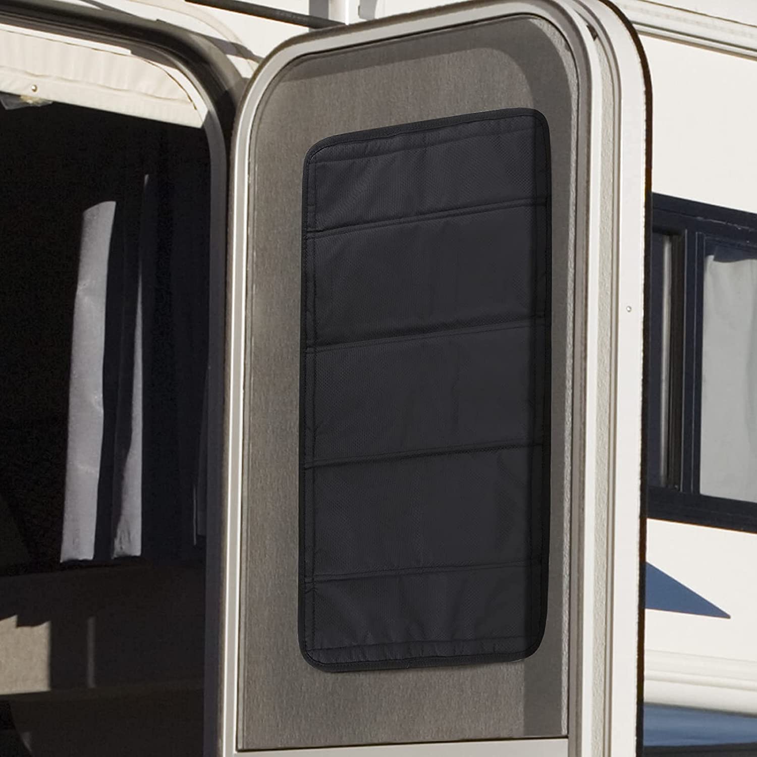 RV Window Cover Magnet Camper Door Shade Foldable RV Door Shade RV